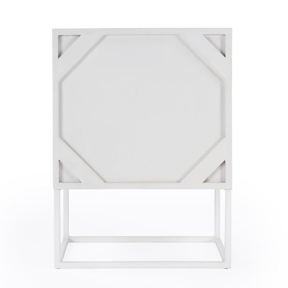 Lennasa 2 drawers Nightstand, White