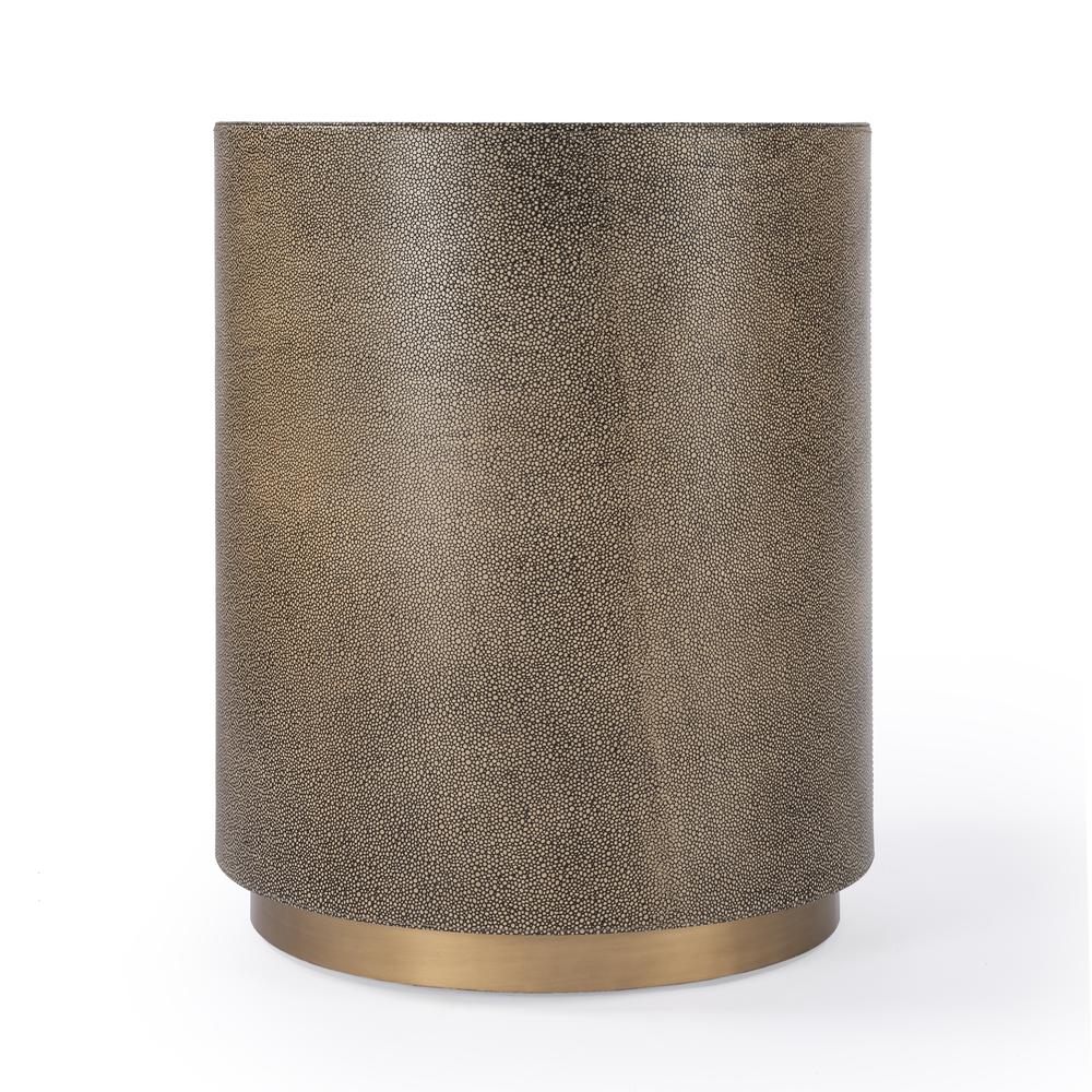 Olenka Round 20"W Side Table, Gold