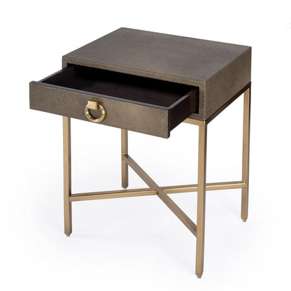 Sullia One Drawer End Table, Gold