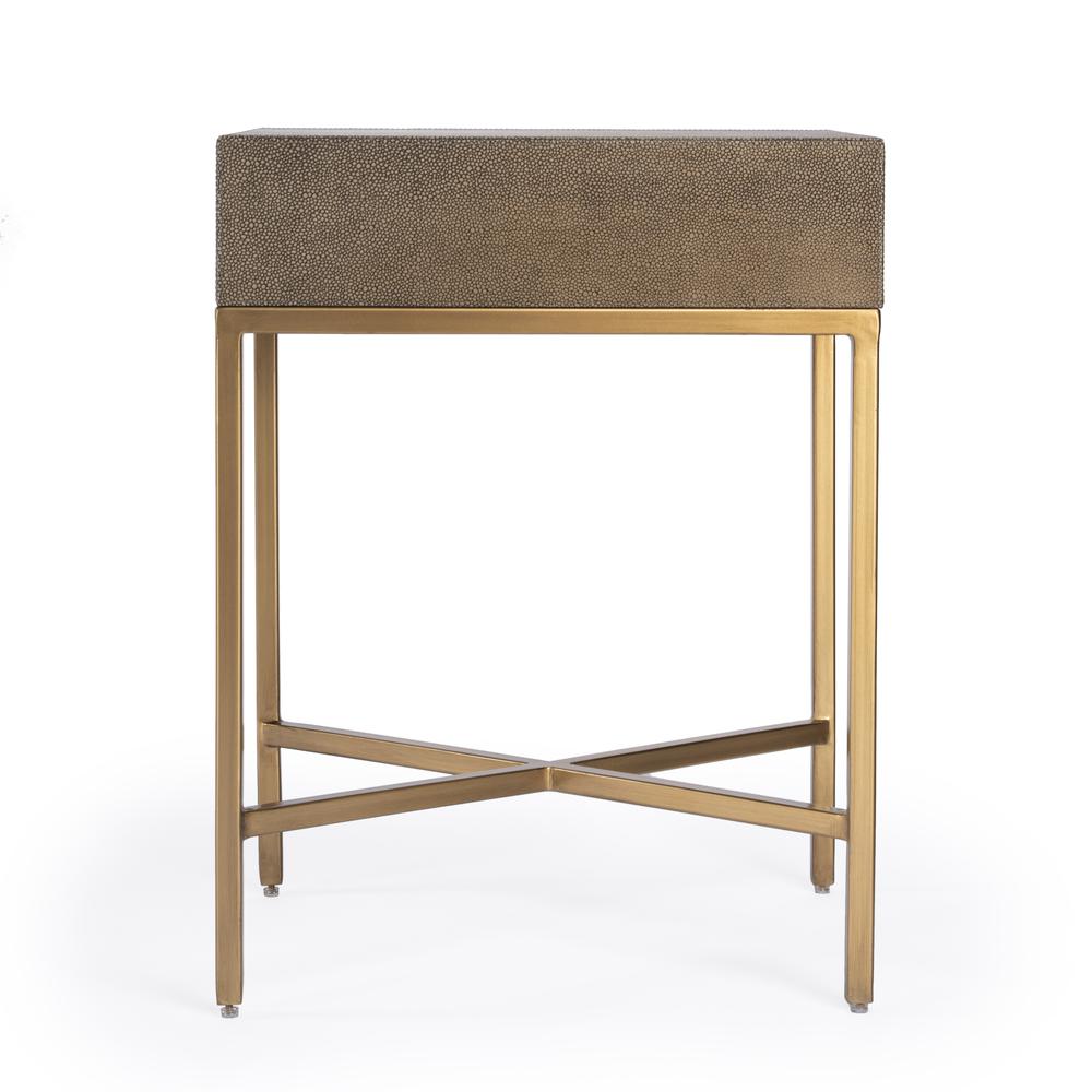 Sullia One Drawer End Table, Gold