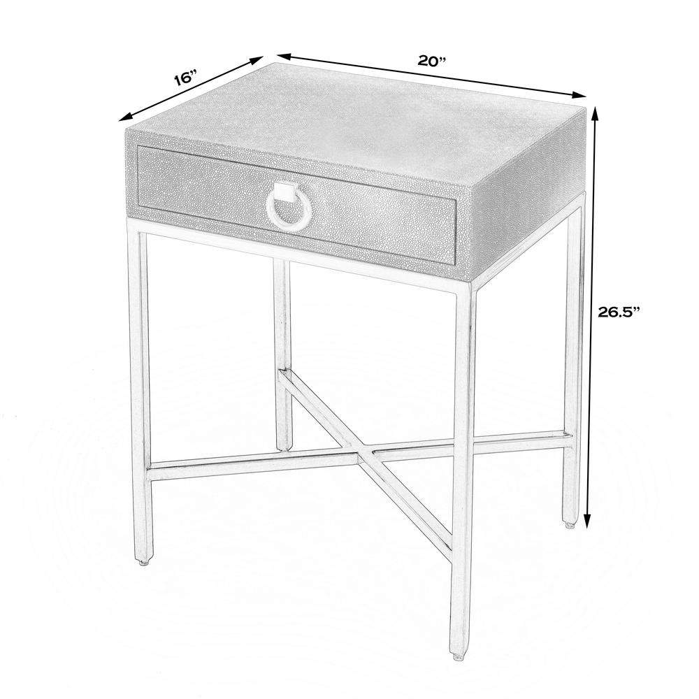 Sullia One Drawer End Table, Gold