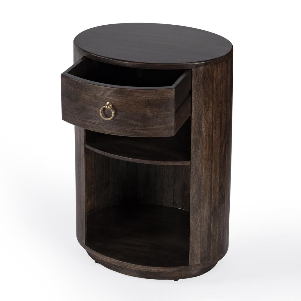 Carnolitta One Drawer End Table, Dark Brown