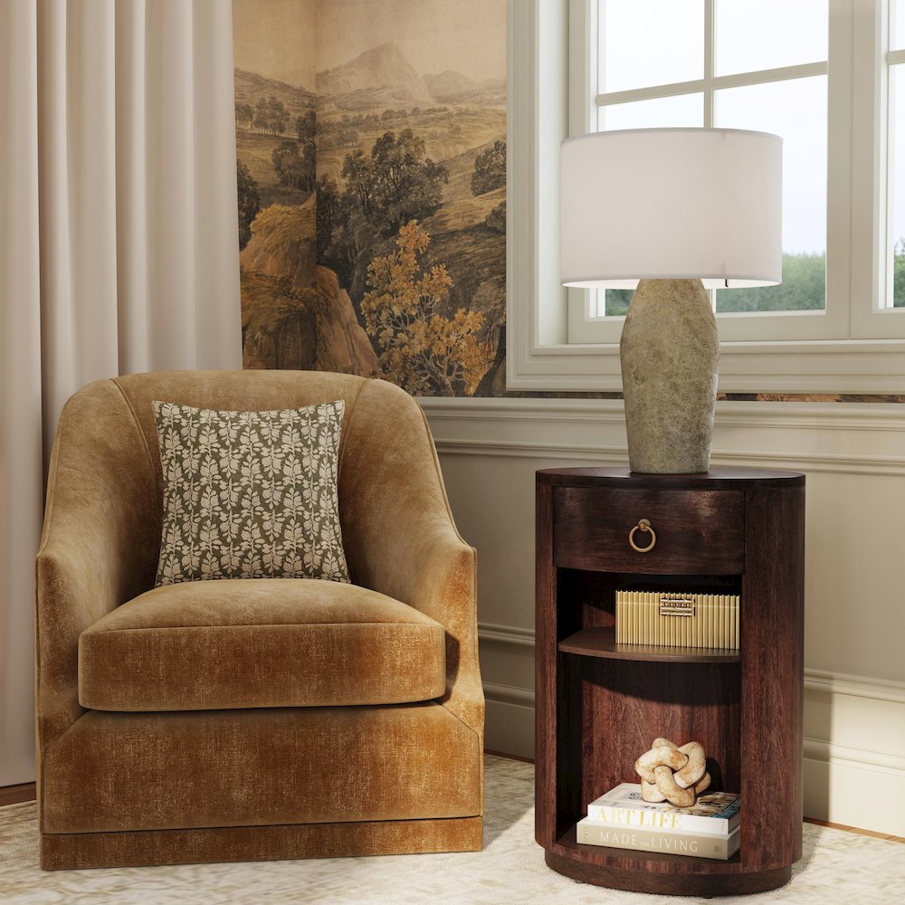 Carnolitta One Drawer End Table, Dark Brown