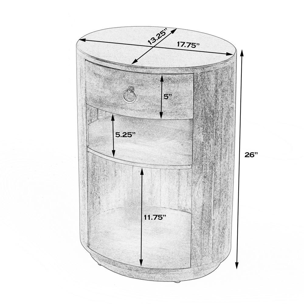 Carnolitta One Drawer End Table, Dark Brown