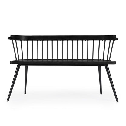 Tempe Mango Wood Spindle Back  51.25"W Bench, Black