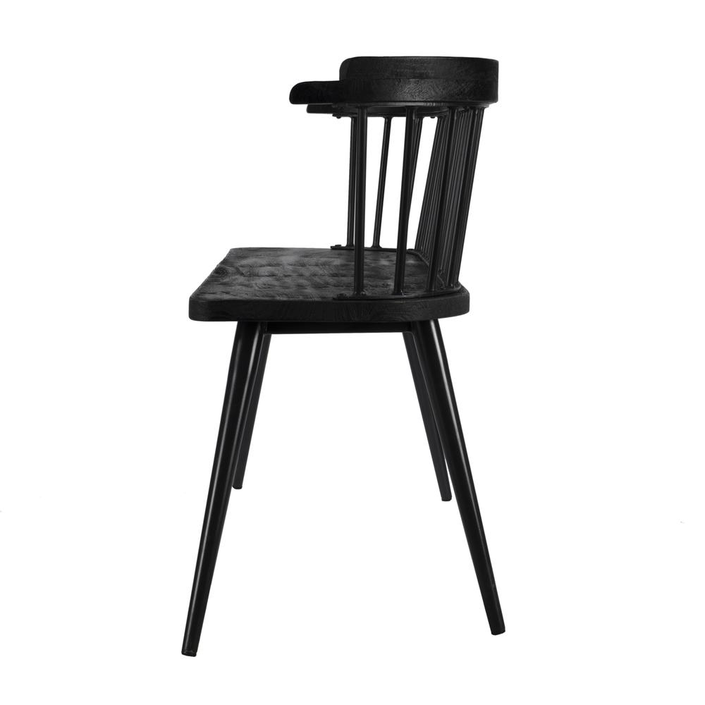 Tempe Mango Wood Spindle Back  51.25"W Bench, Black