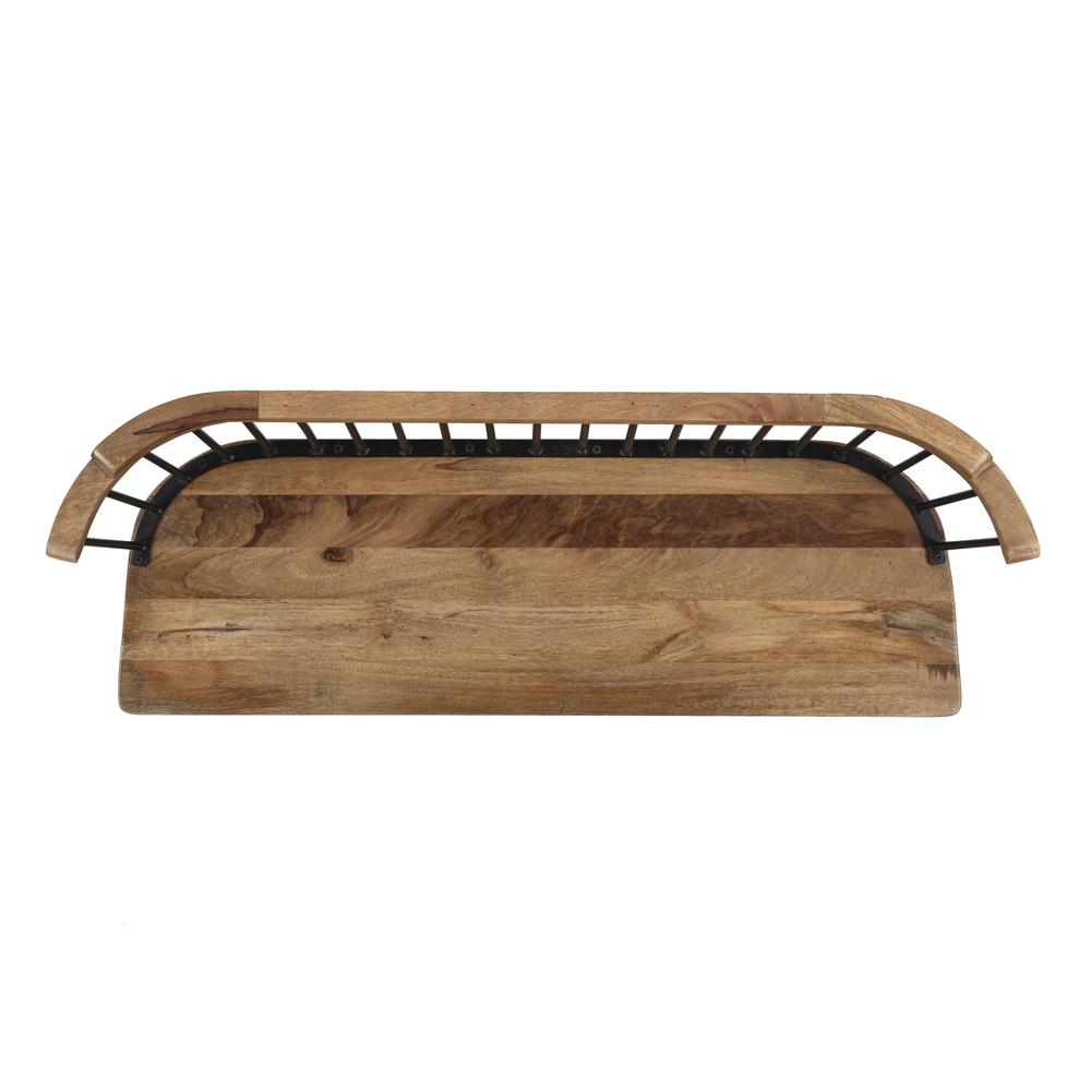 Tempe Mango Wood Spindle Back  51.25"W Bench, Medium Brown