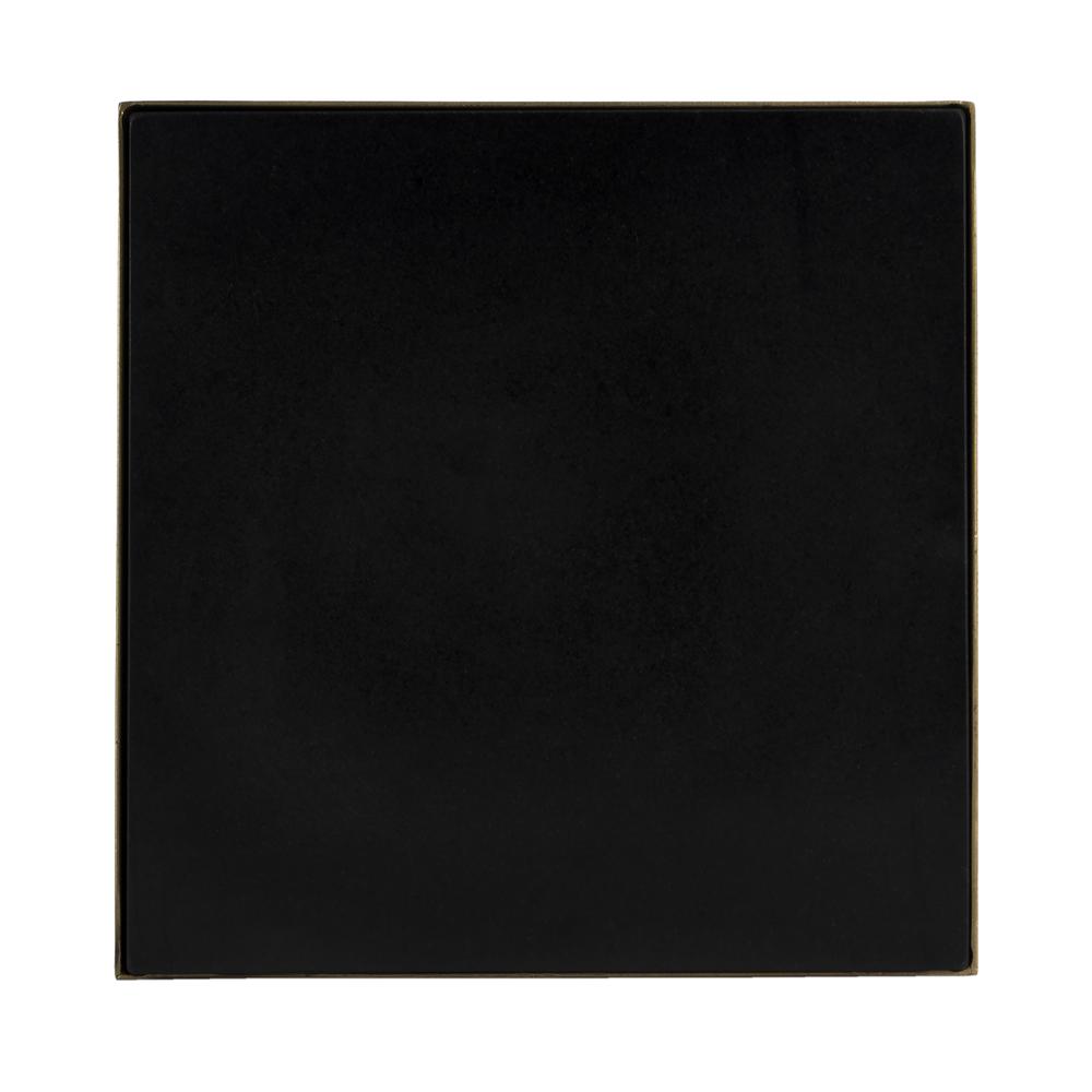 Imogen Iron and Granite Side Table, Black
