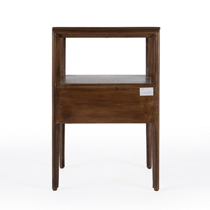 Vardo 1 Drawer Cane Nightstand, Multi