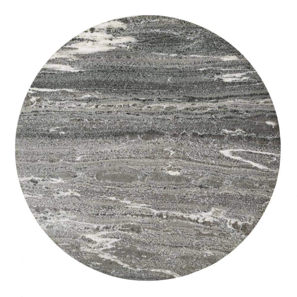 Grafton Marble Round Coffee Table, Gold, Gray