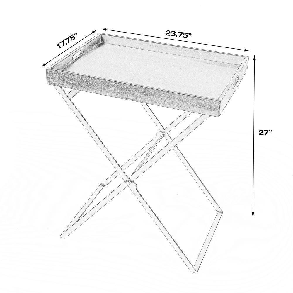 Emma Cross Legs Tray Side Table, Multi