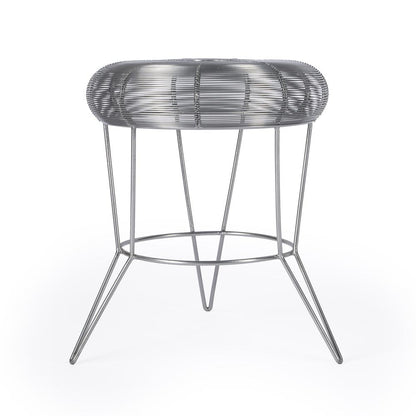 Allen Decorative Wire Side Table, Silver