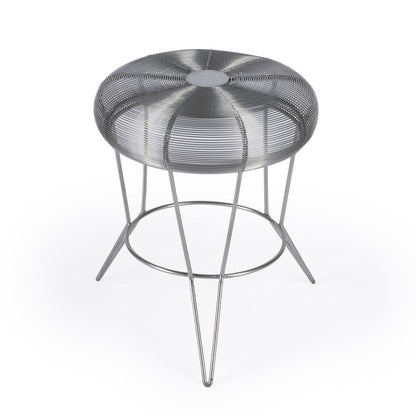 Allen Decorative Wire Side Table, Silver