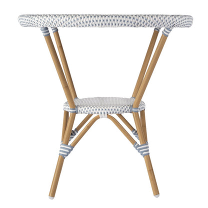 Tobias 30 in. W Outdoor Round Rattan and Metal Bistro Table
