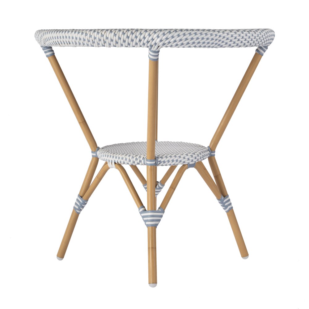 Tobias 30 in. W Outdoor Round Rattan and Metal Bistro Table