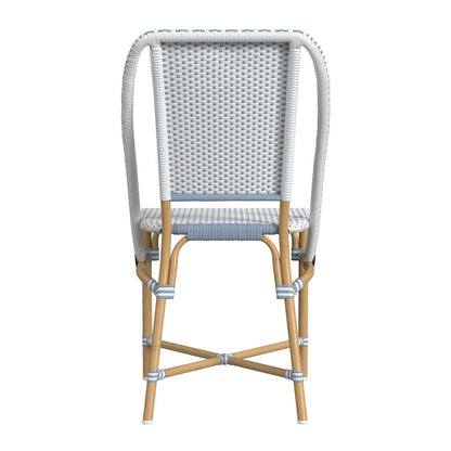Tobias 18.5 in. Seat Height Outdoor Rattan and Metal  Dining Side Chair