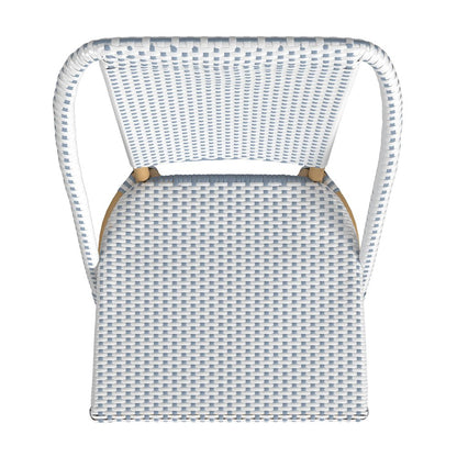 Tobias 18.5 in. Seat Height Outdoor Rattan and Metal  Dining Side Chair