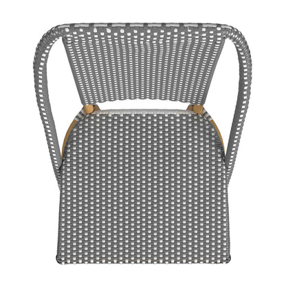 Tobias 18.5 in. Seat Height Outdoor Rattan and Metal  Dining Side Chair