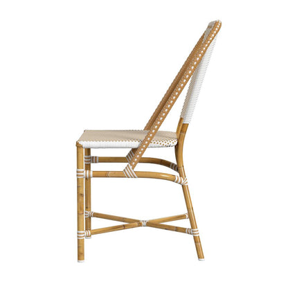 Tobias 18.5 in. Seat Height Outdoor Rattan and Metal  Dining Side Chair