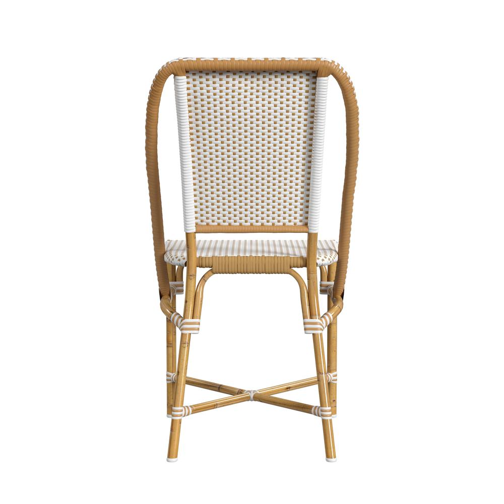 Tobias 18.5 in. Seat Height Outdoor Rattan and Metal  Dining Side Chair