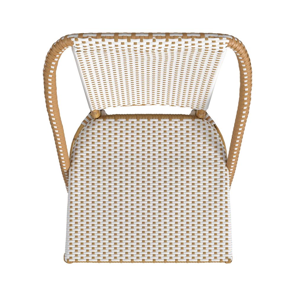 Tobias 18.5 in. Seat Height Outdoor Rattan and Metal  Dining Side Chair