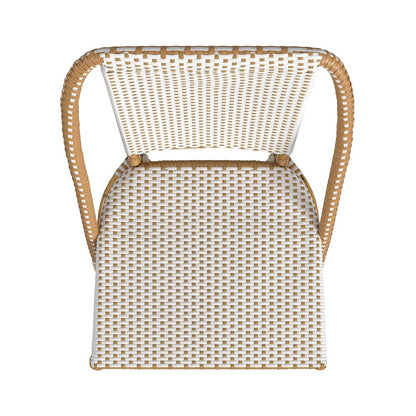 Tobias 18.5 in. Seat Height Outdoor Rattan and Metal  Dining Side Chair
