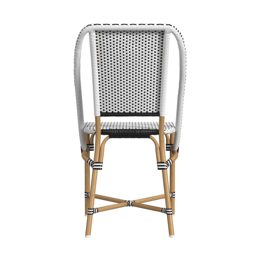 Tobias 18.5 in. Seat Height Outdoor Rattan and Metal  Dining Side Chair