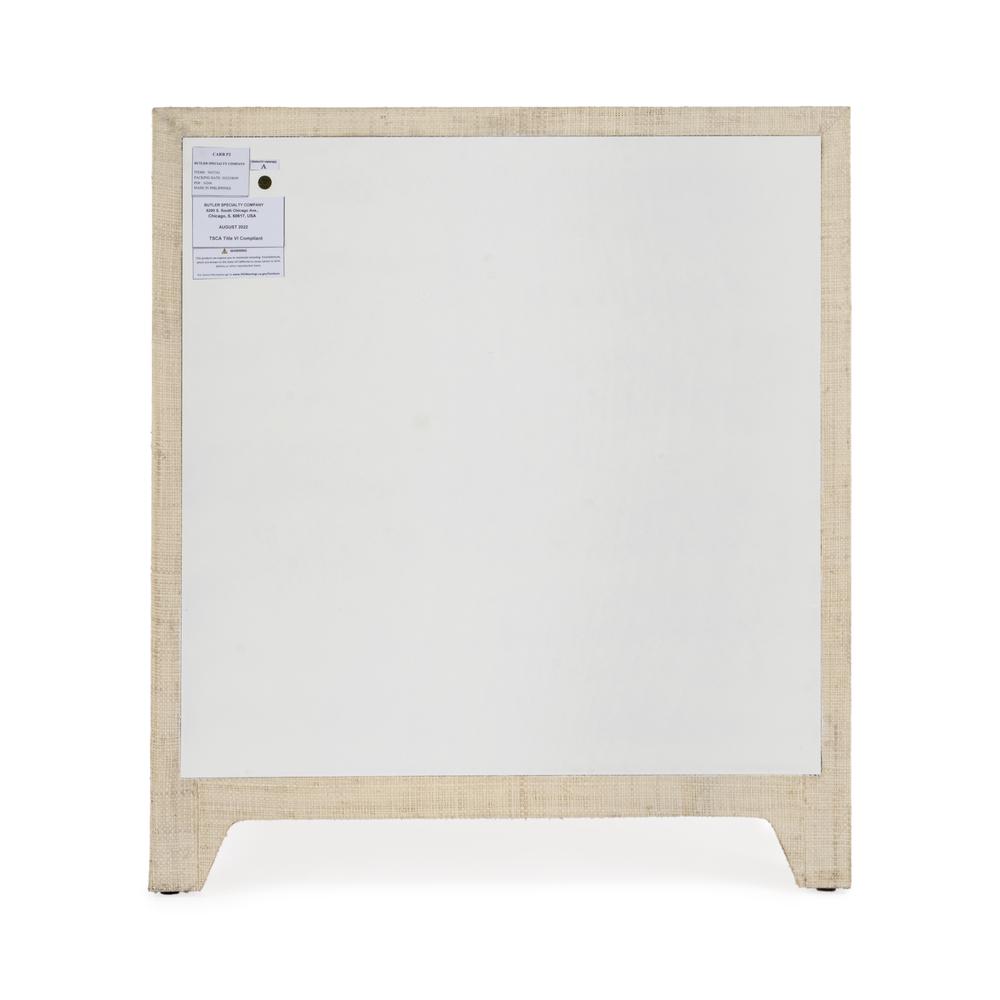 Bar Harbor Raffia 3 Drawer Nightstand, Natural