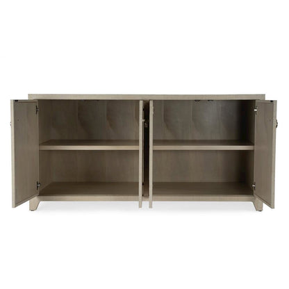 Buffet Cabinet with Storage – Large 4 Door Side Board in Oak Finish