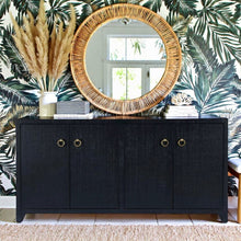 Navy Buffet Cabinet with Storage – Sideboard Buffet Cabinet for Entryway