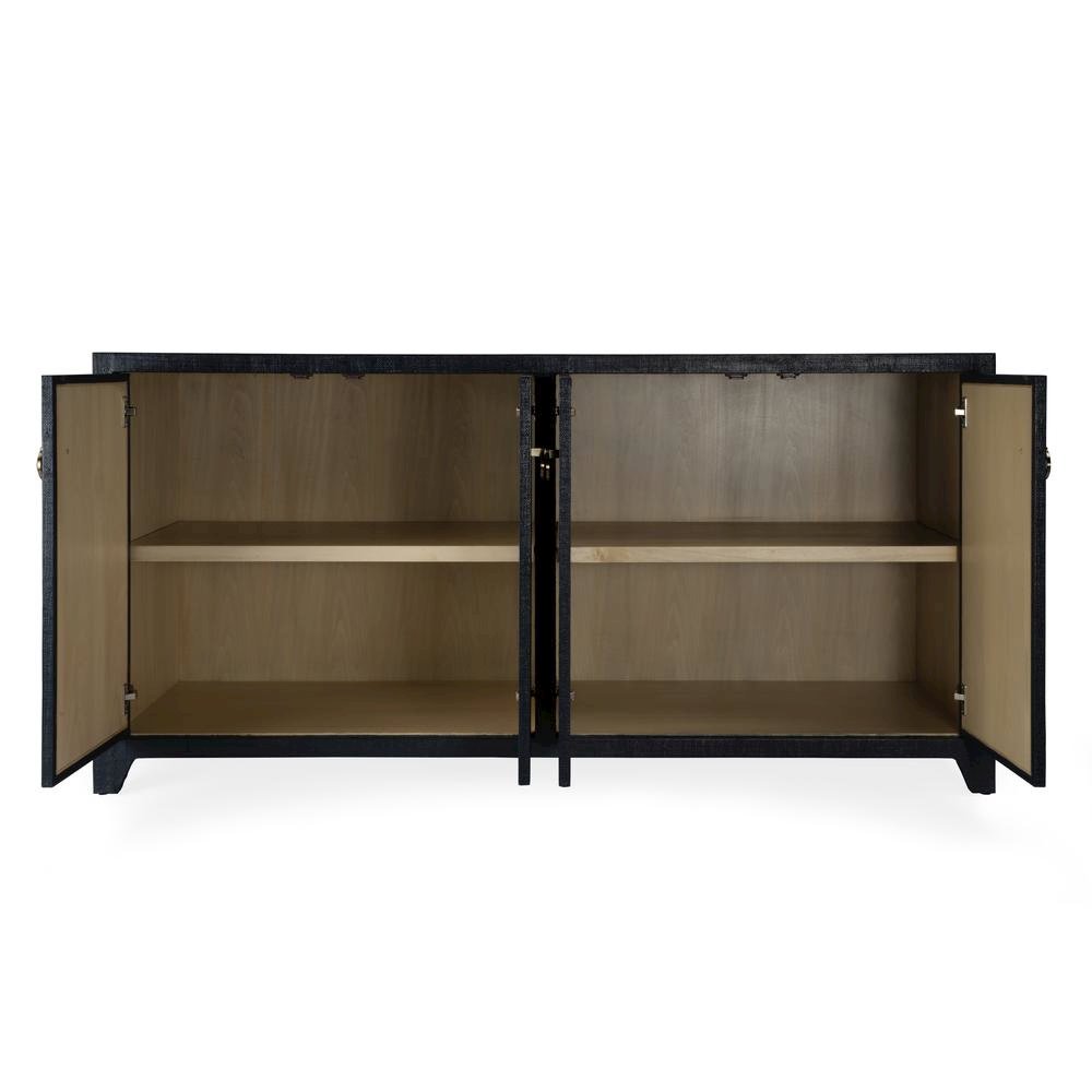 Navy Buffet Cabinet with Storage – Sideboard Buffet Cabinet for Entryway