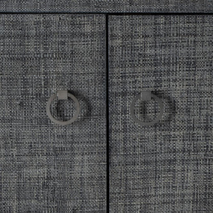 Bar Harbor Raffia 4 Door 70" Sideboard, Charcoal