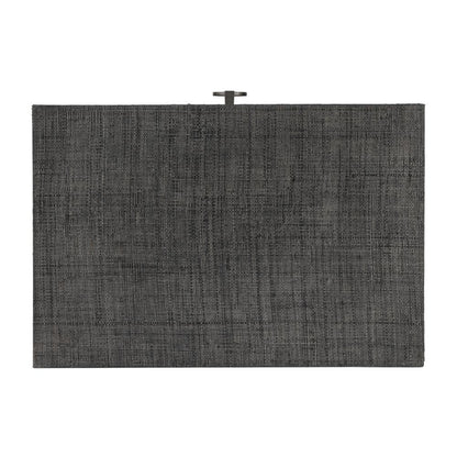 Bar Harbor Raffia 1 Drawer Nightstand, Charcoal