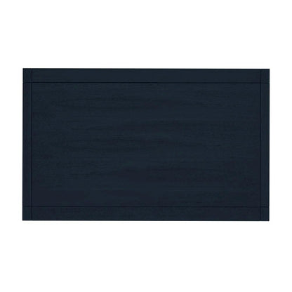 Navy Blue Nightstand – Wide Wood Night Stand with Two Drawers in Blue