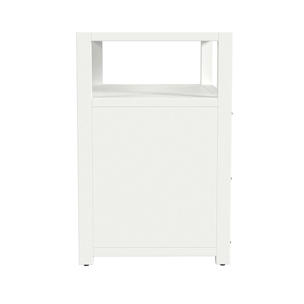Lark 2 Drawer Wide Nightstand, White
