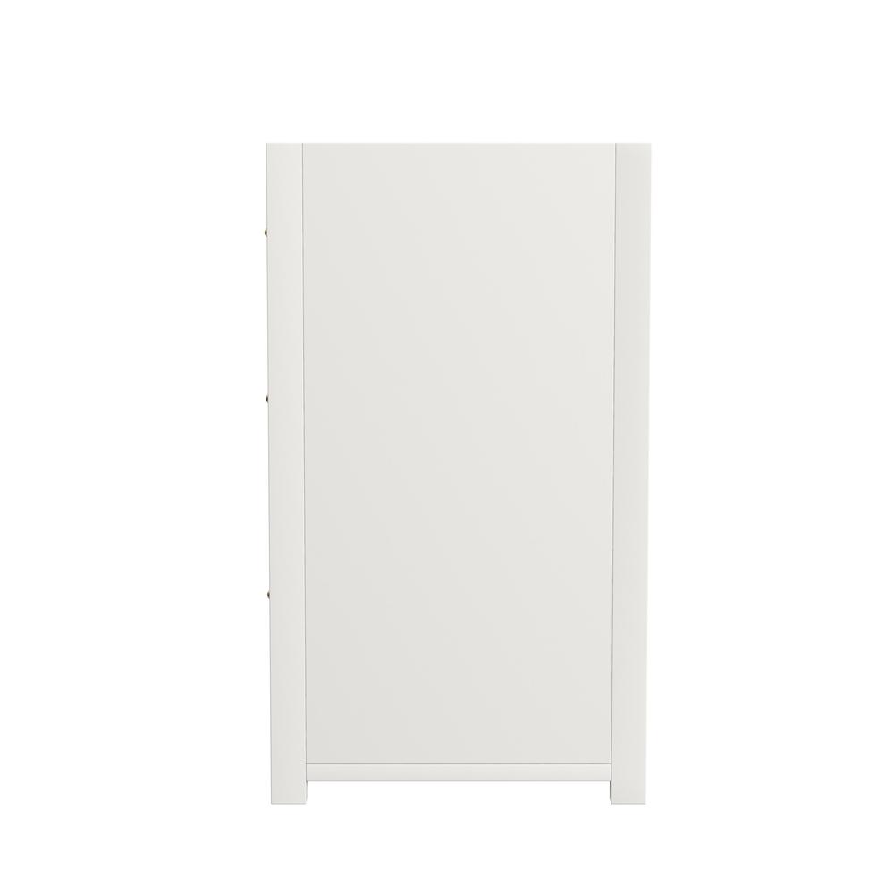Lark 3 Drawer Nightstand, White