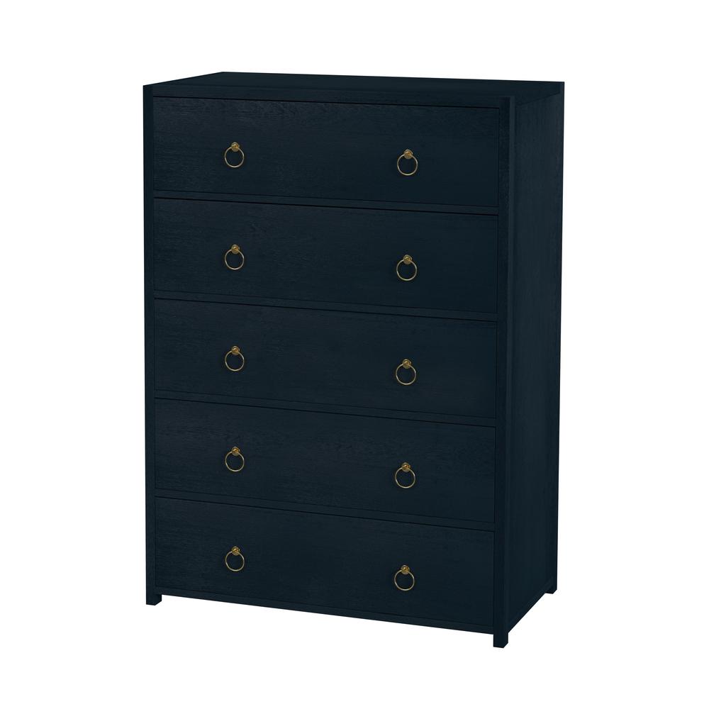 Lark 5 Drawer Dresser, Navy Blue