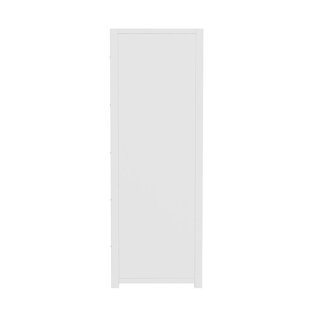 Lark 5 Drawer Dresser, White