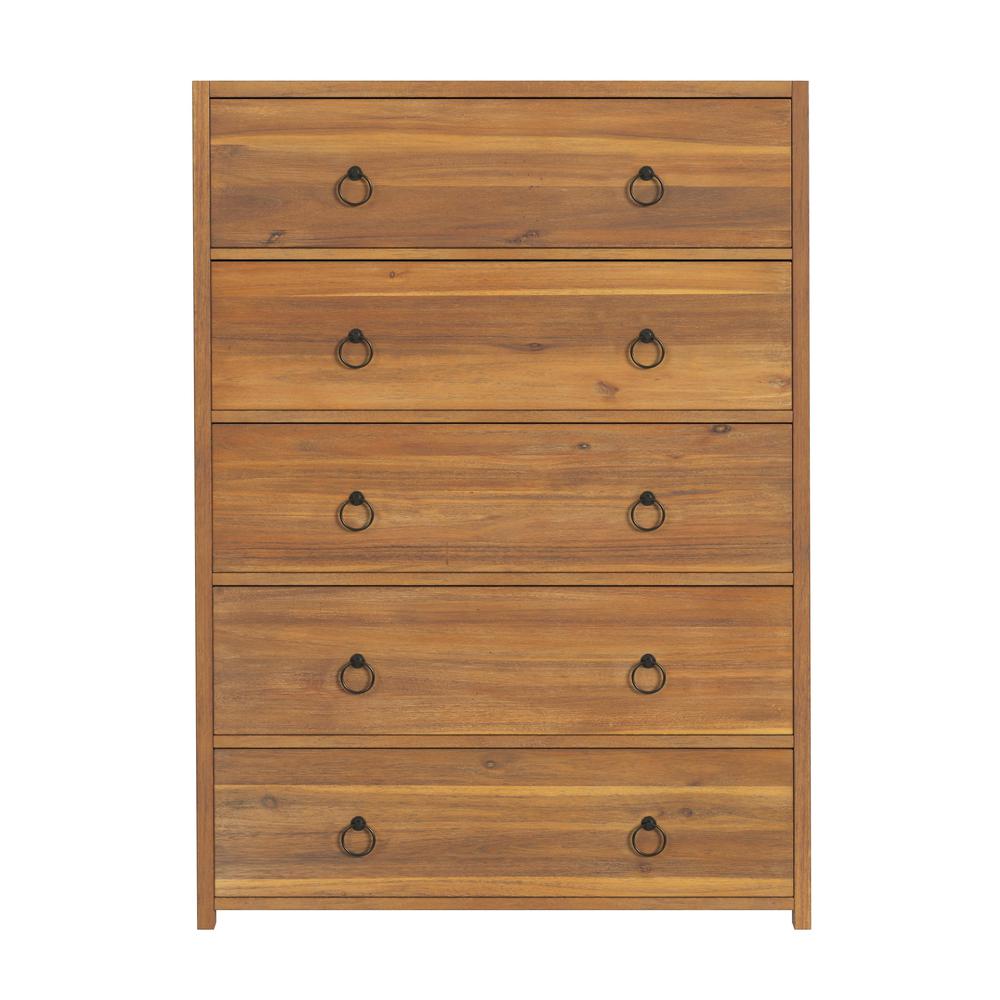 Lark 5 Drawer Dresser, Light Brown