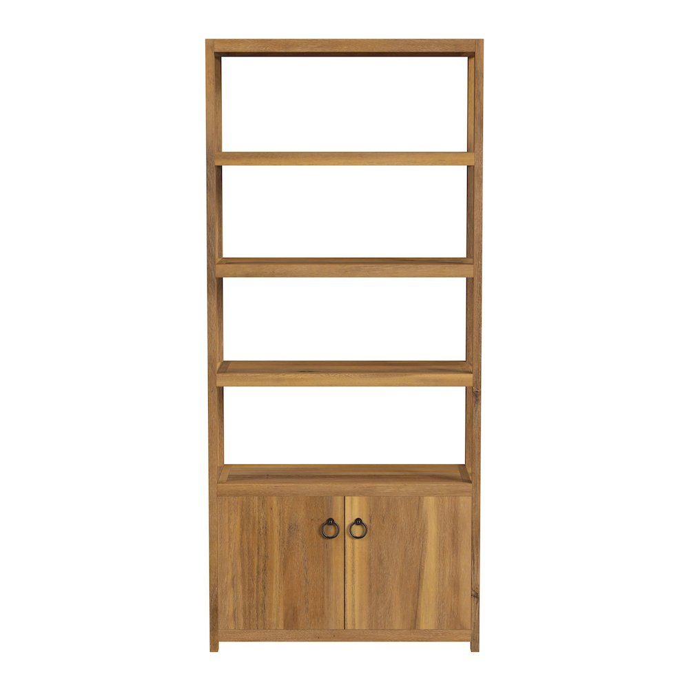 Lark 32 in. W x 72 in. H Wood 4 Tier Etagere Bookcase, Natural