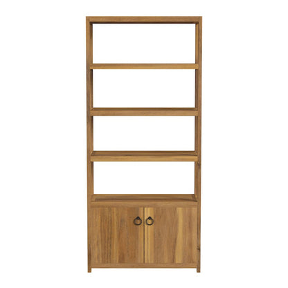 Lark 32 in. W x 72 in. H Wood 4 Tier Etagere Bookcase, Natural