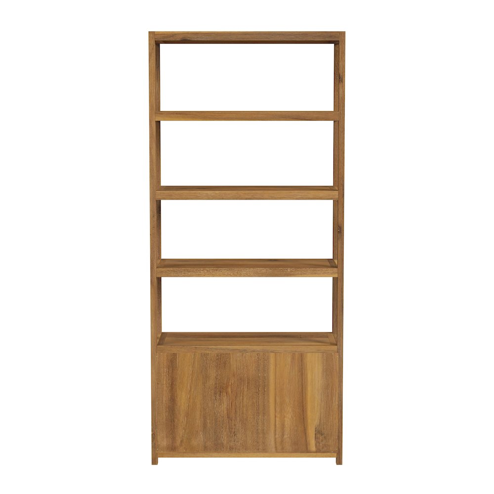 Lark 32 in. W x 72 in. H Wood 4 Tier Etagere Bookcase, Natural