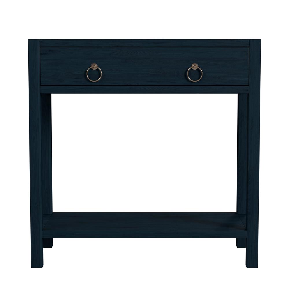 Lark 30" Wood 1-Drawer Nightstand, Navy Blue