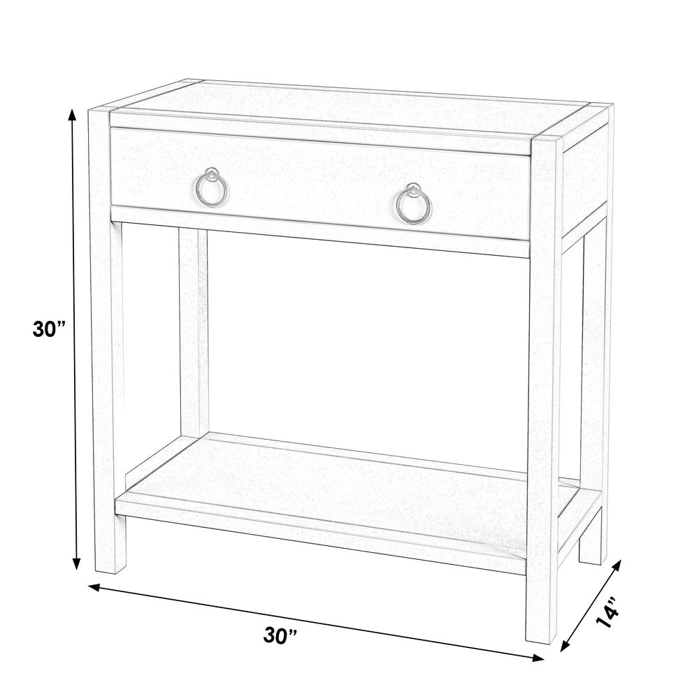 Lark 30" Wood 1-Drawer Nightstand, Navy Blue