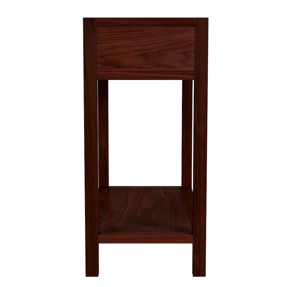 Lark 30 in W Rectangular Wood 1Drawer Nightstand, Medium Brown