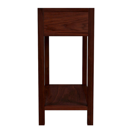 Lark 30 in W Rectangular Wood 1Drawer Nightstand, Medium Brown