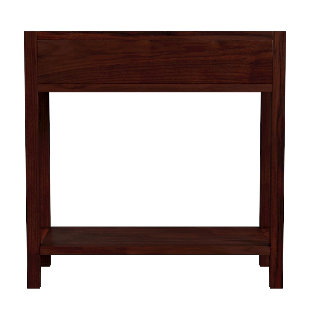 Lark 30 in W Rectangular Wood 1Drawer Nightstand, Medium Brown