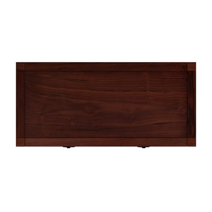 Lark 30 in W Rectangular Wood 1Drawer Nightstand, Medium Brown