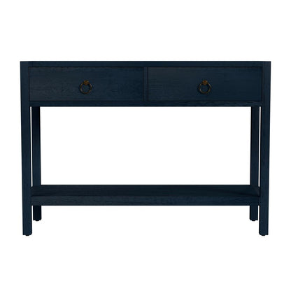 Lark 44"  Wood Console Table, Navy Blue
