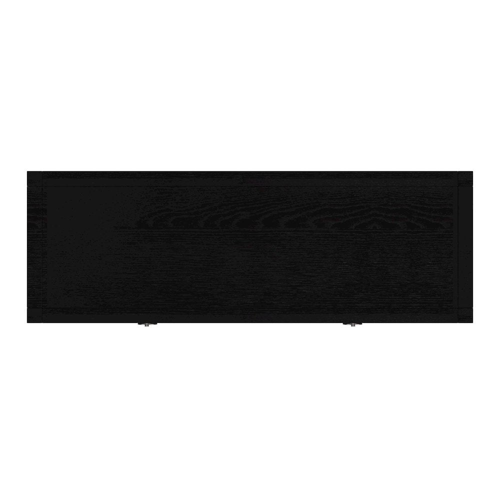 Lark 44 in. W  Rectangular Wood 2 Drawer Console Table, Black